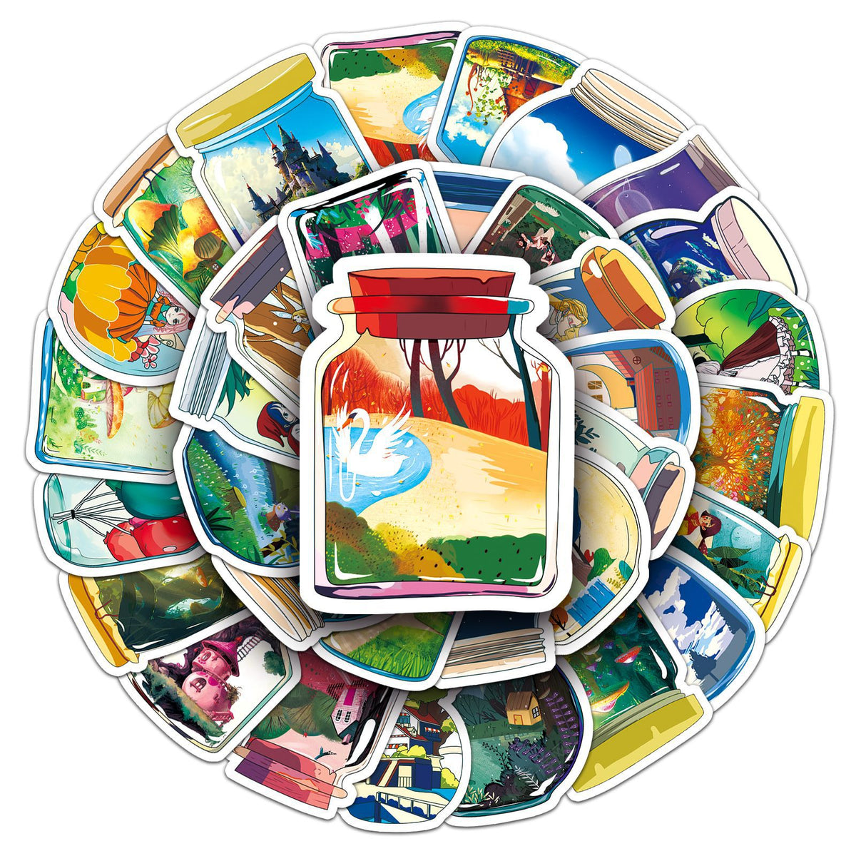 50 PCS Original World in a Bottle Graffiti Stickers