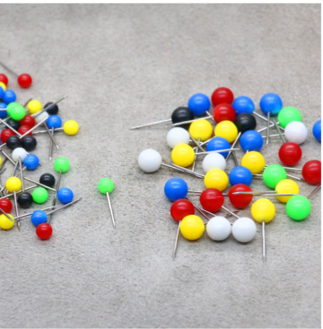 Fishing Gear Pearl Head Pins with Colorful Ball Heads