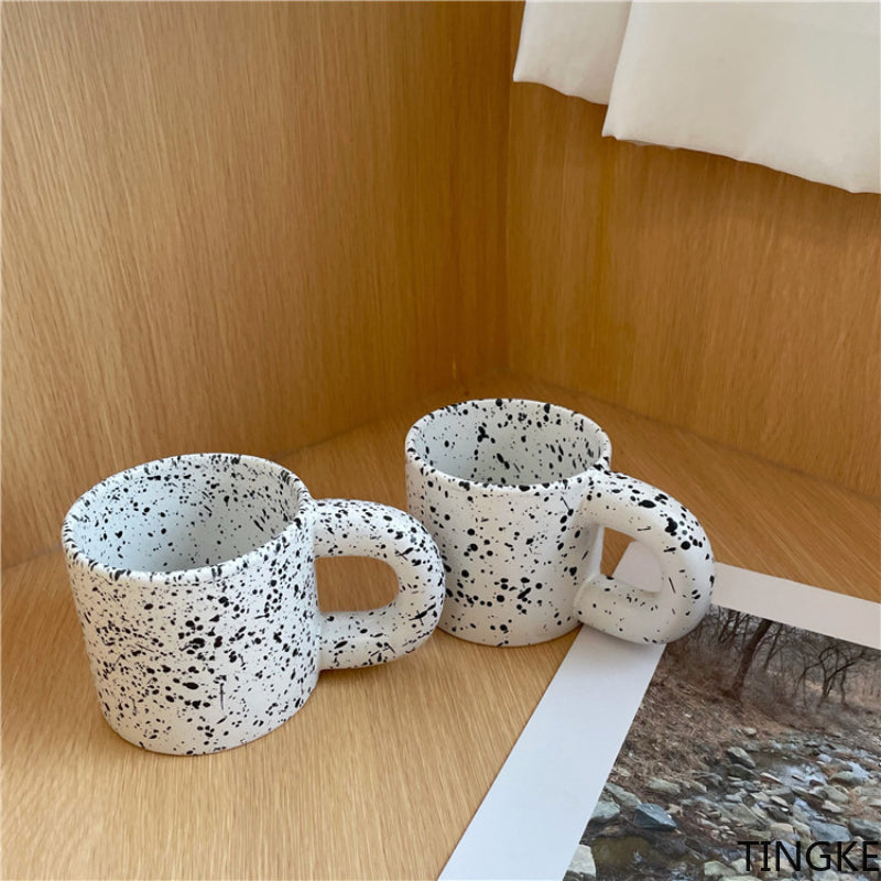 Spotted Ceramic Mug - Simple Office Coffee Cup