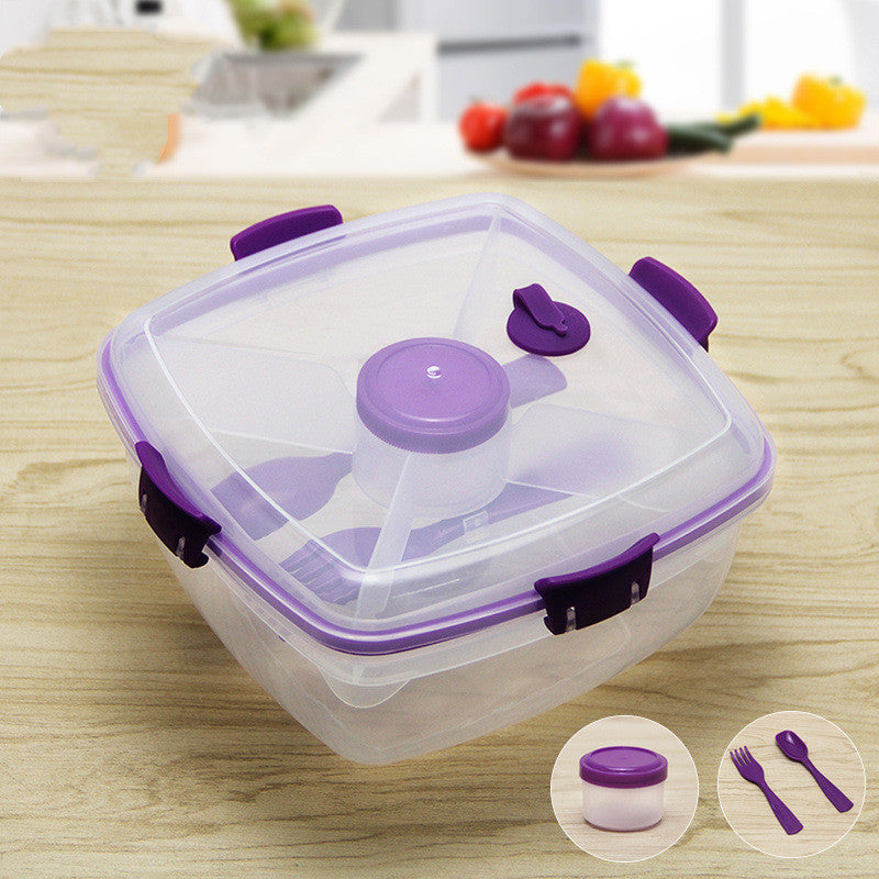 Double-layer Transparent Square Fresh-keeping Box