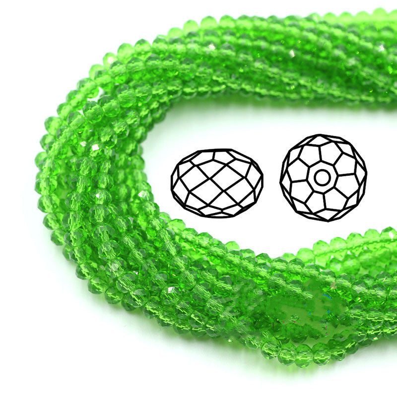 Transparent Crystal Flat Wheel Beads 6mm for DIY Bracelets