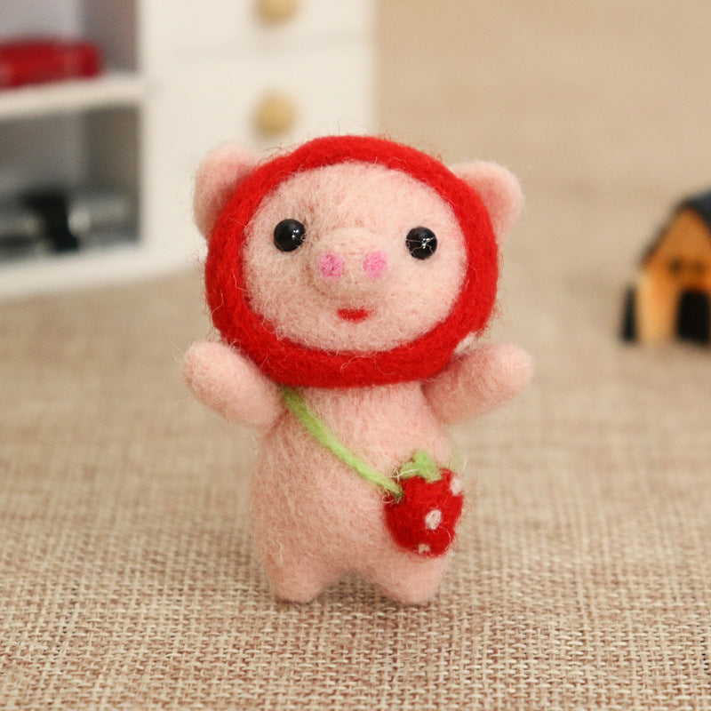 Beginner Wool Felt Pig Doll DIY Kit - product image 9