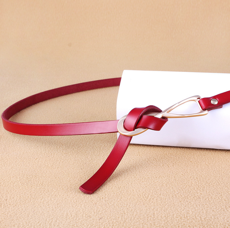 Korean Style Knot Genuine Leather Belt in Multiple Colors