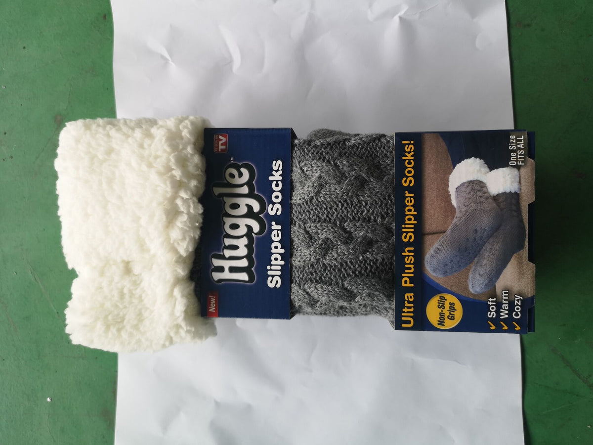 Huggle Slipper Socks - Anti-Freeze, Thick & Warm