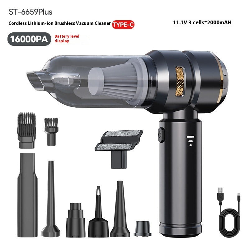 Mini Handheld Dual-Function Car Cleaner - Suction & Blowing