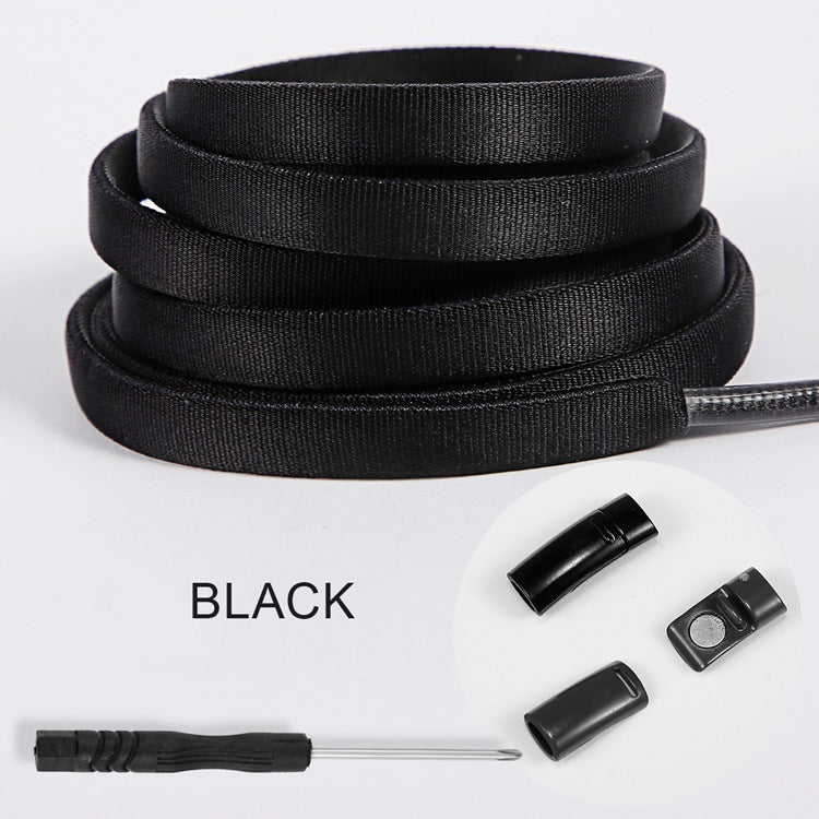 Colorful Magnetic No-Tie Shoelaces with Metal Flat Design