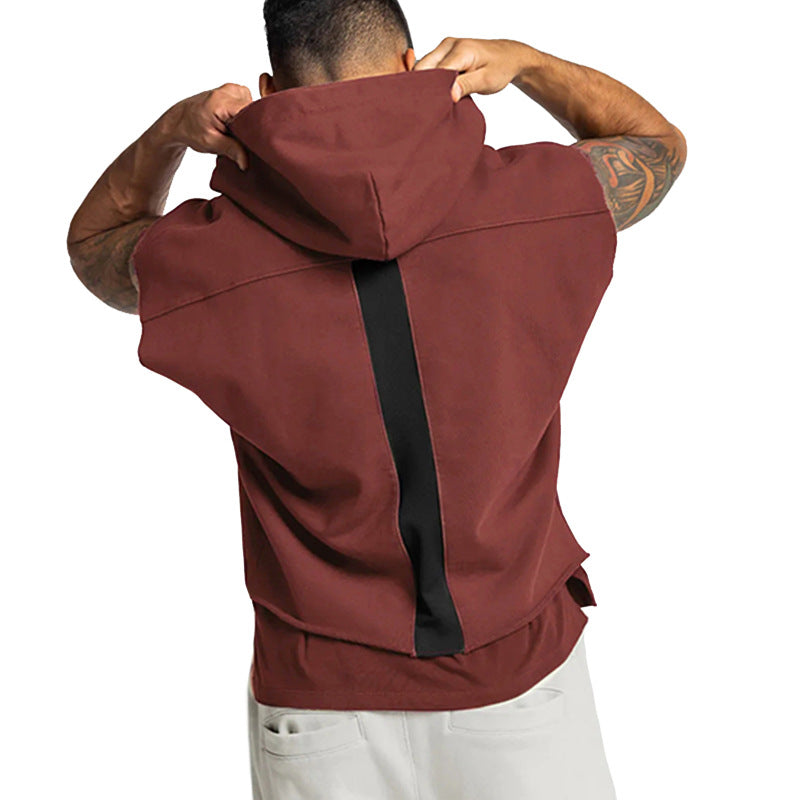 Men's Sleeveless Hooded Sports Top with Pockets - product image 4