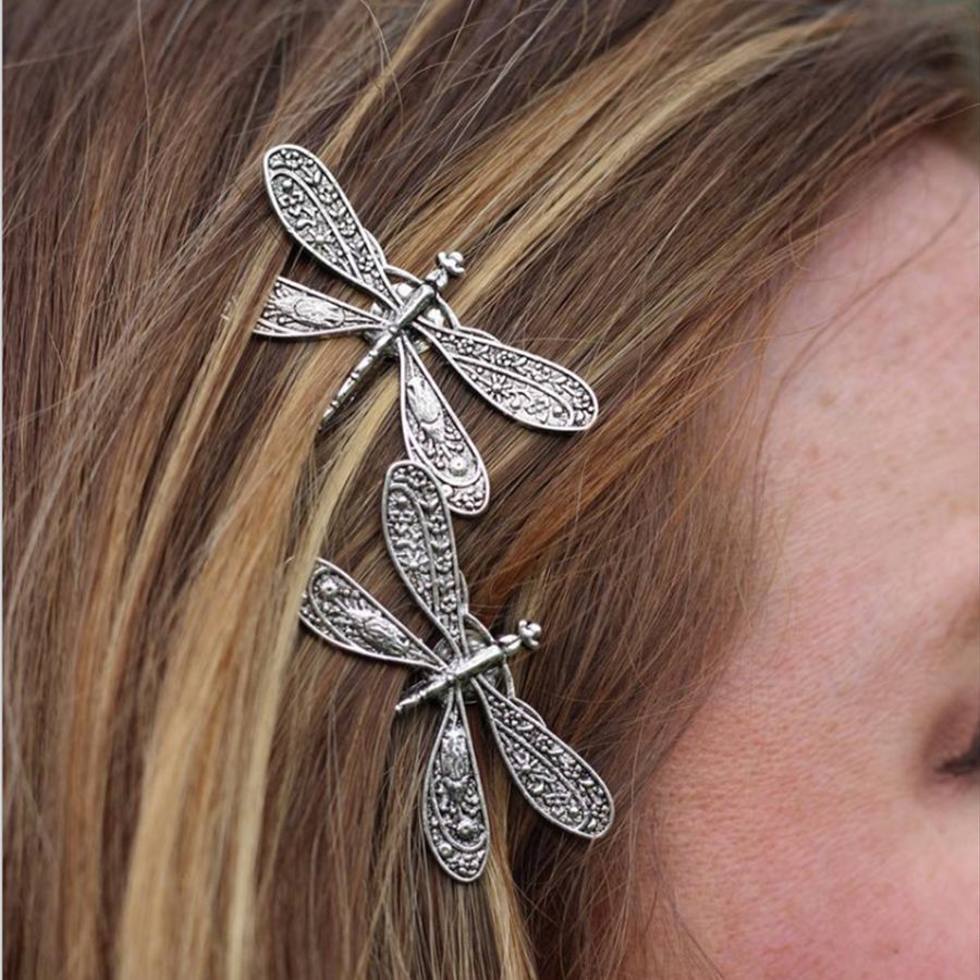 Vintage Dragonfly Hair Clip - Non-Slip Bobby Pin Accessory