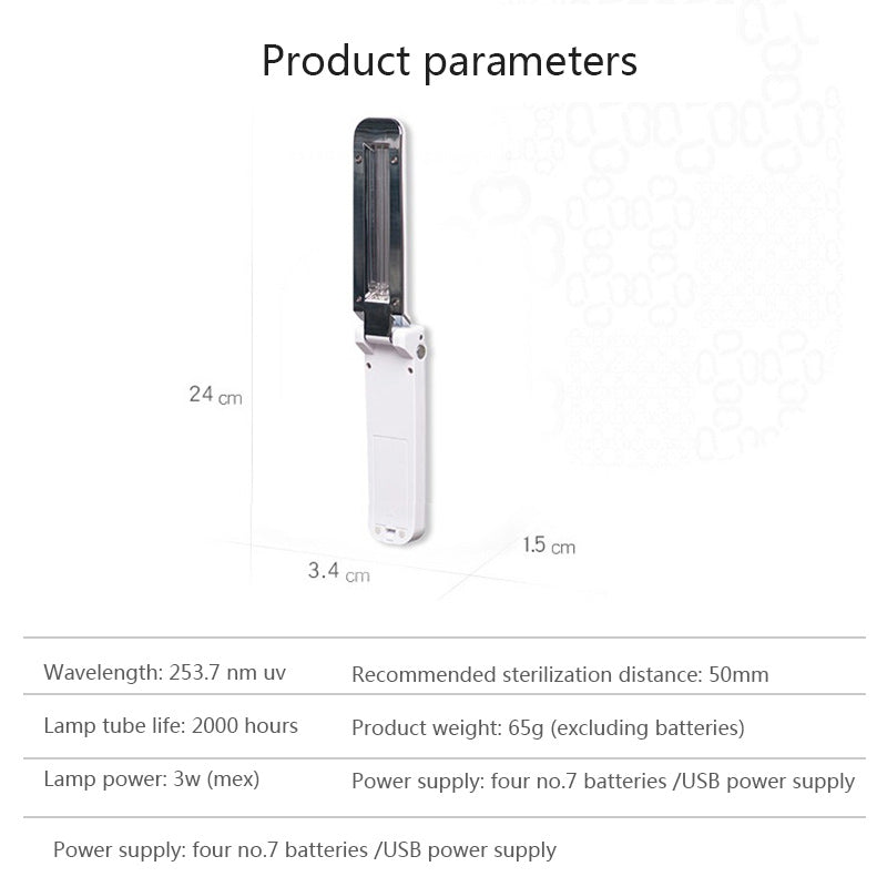 Portable UV Sterilizing Lamp for Home and Travel