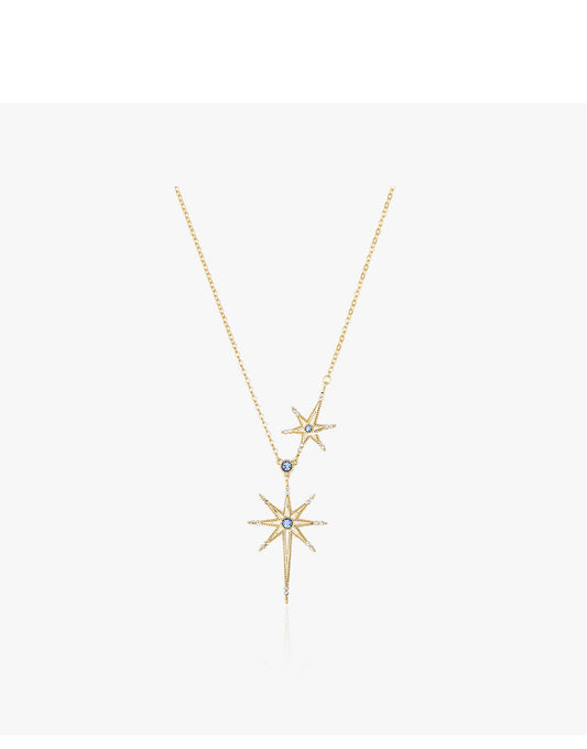 Hexagram Necklace for Women, Simple Pendant Chain