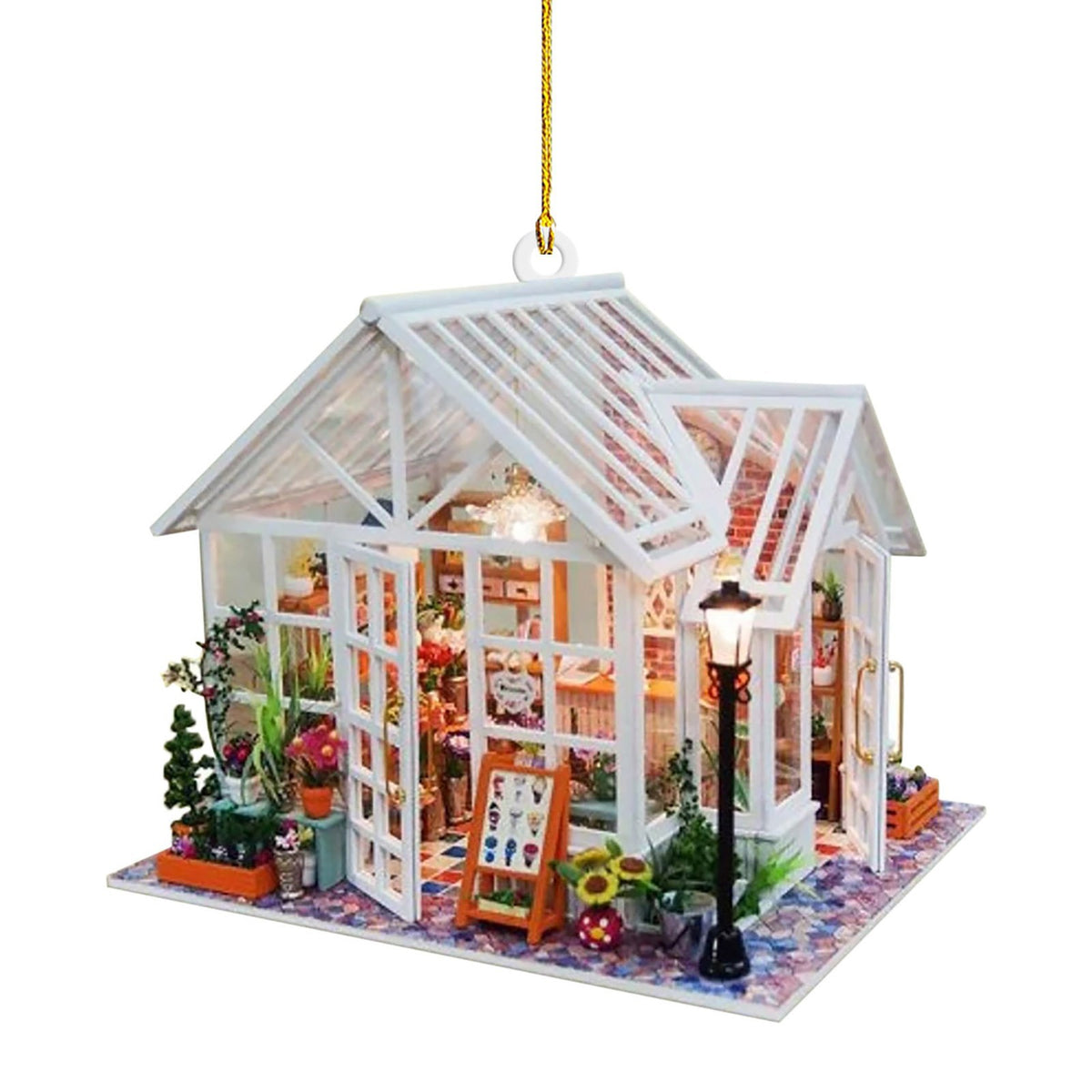 Creative Acrylic Christmas Tree Car Decor Hanging Ornament