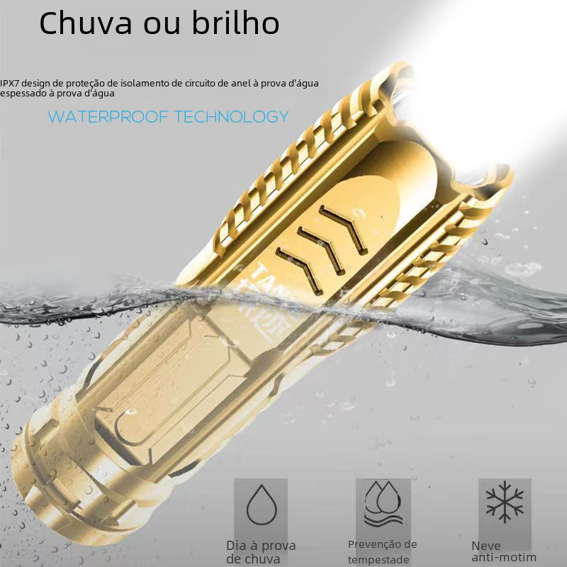 Mini USB Rechargeable LED Flashlight for Outdoor Use