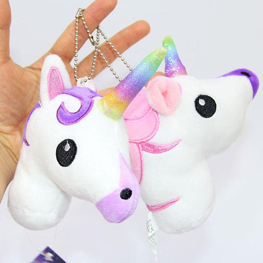 Unicorn Ornament, Rainbow Pony Plush, Horse Keychain