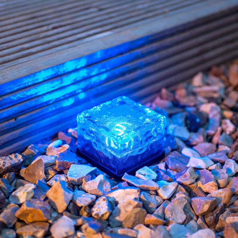 Solar Glass Brick Lawn Light