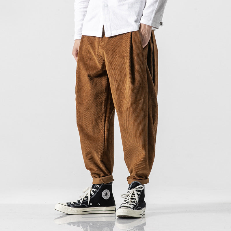 Men's Loose Corduroy Harem Casual Fashion Pants