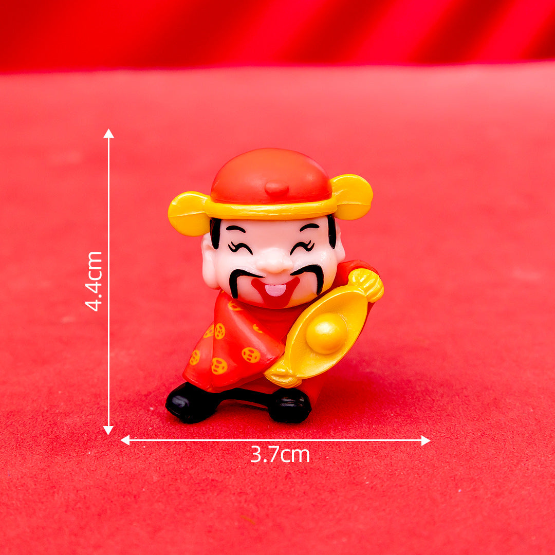 DIY Miniature New Year Fortune God Decoration Accessory