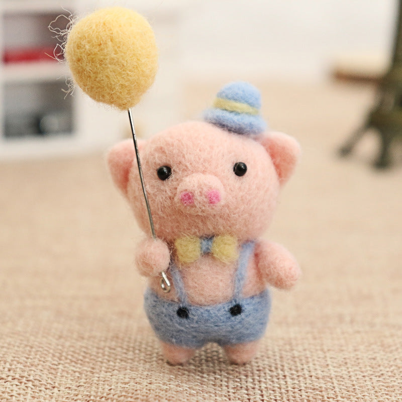 Beginner Wool Felt Pig Doll DIY Kit - product image 7