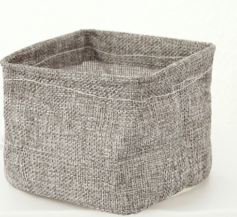 Mini Cotton and Linen Storage Basket for Desk Use