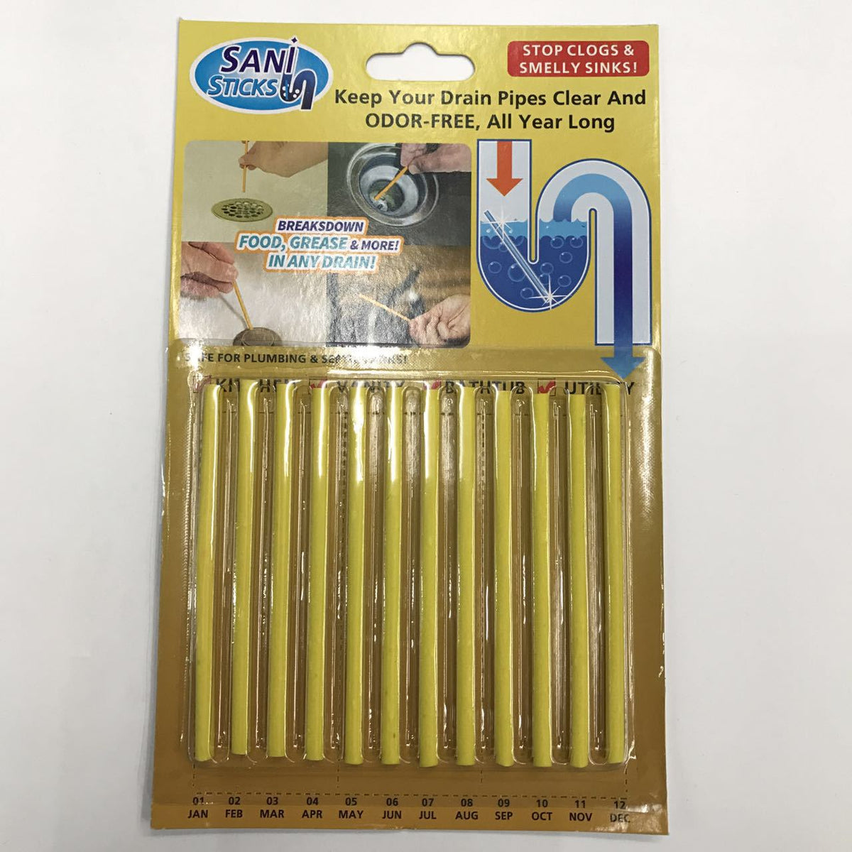 "Pipe Cleaning Stick for Bathtubs"