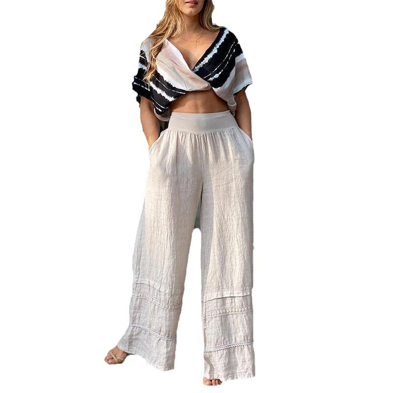 2023 Elegant V-Neck High-Waisted Fashion Set