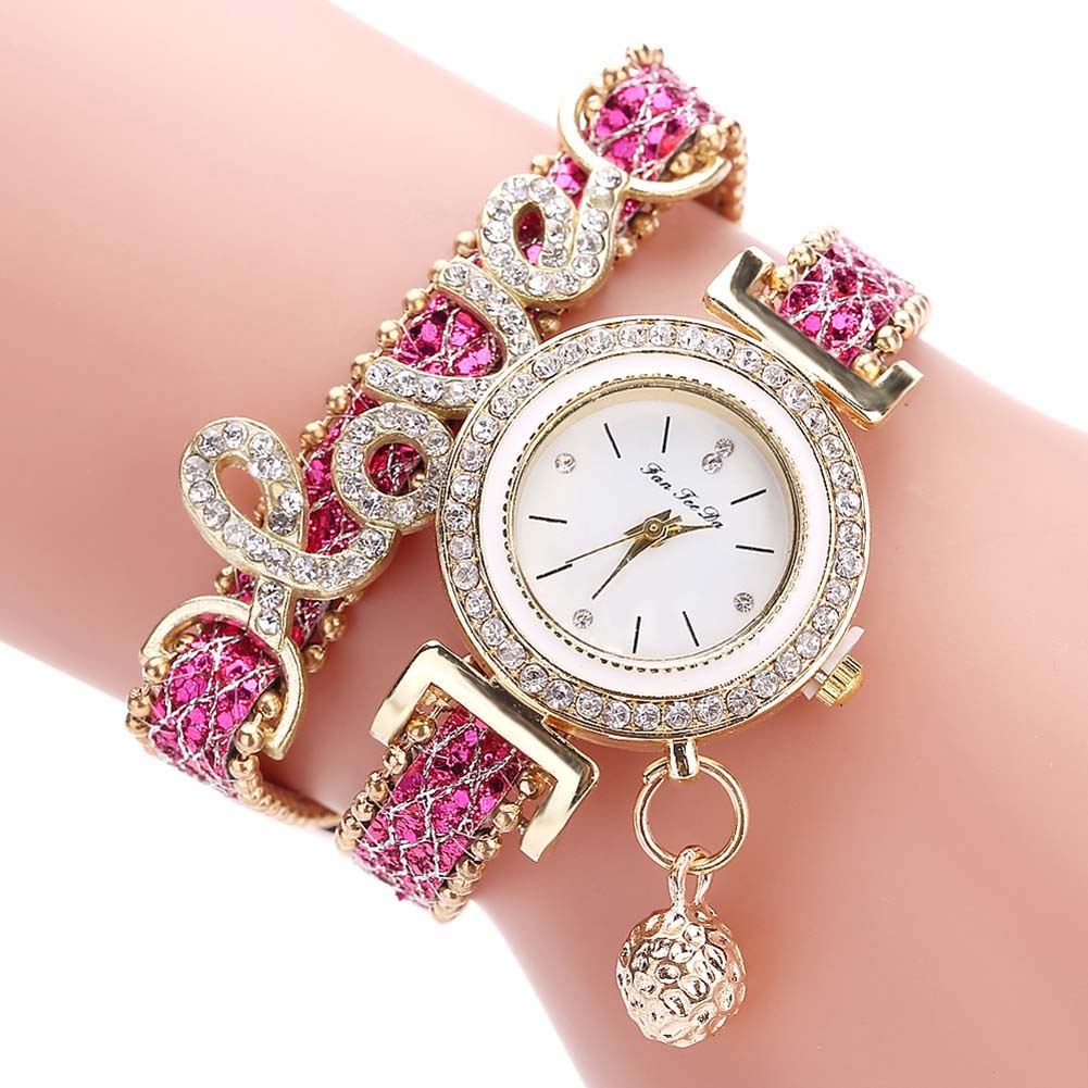 Diamond-Studded Snake Skin Women's Watch with Bracelet