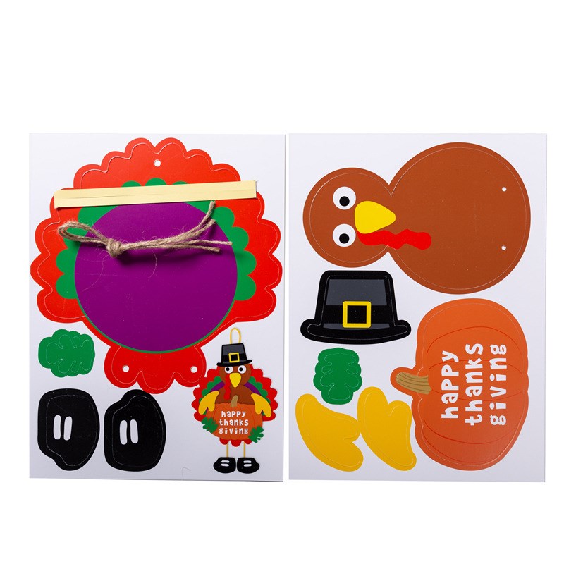 DIY Thanksgiving Turkey Door Hanger for Kids' Decor