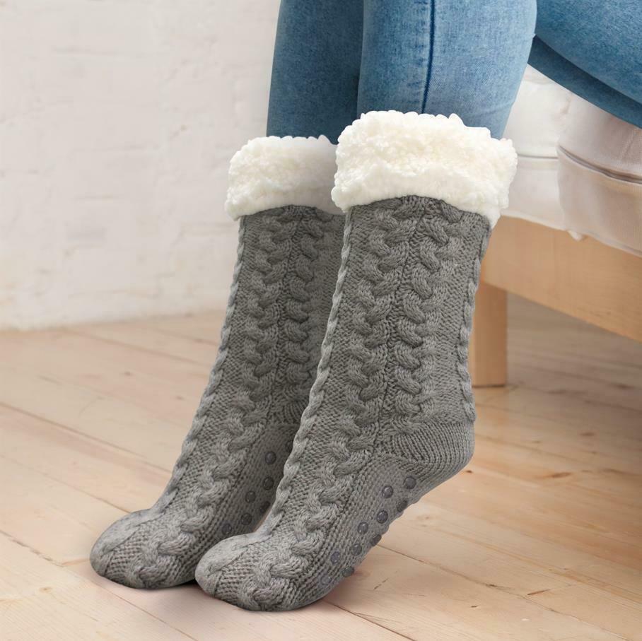 Huggle Slipper Socks - Anti-Freeze, Thick & Warm