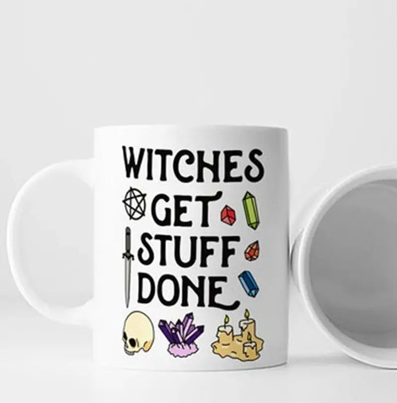 Printed Ceramic Coffee Mug - Classic White Cup (350 ml)