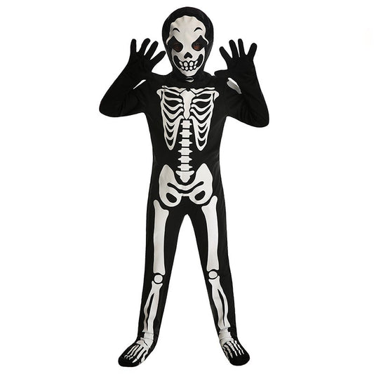 Halloween Skull-shaped Ghost Cosplay Costume for Kids