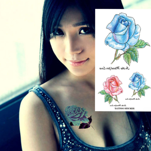 Flower Tattoo Stickers - Plum Blossom Design