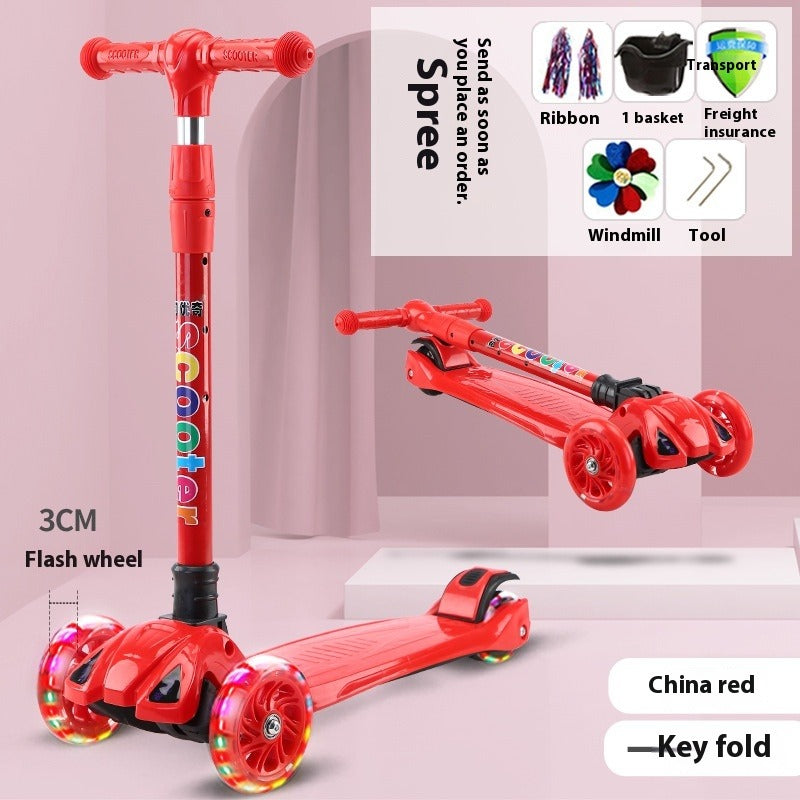 Kids Foldable Flash Wheel Scooter