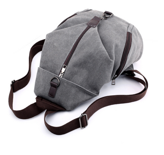 College Style Canvas Backpack and Tote Bag