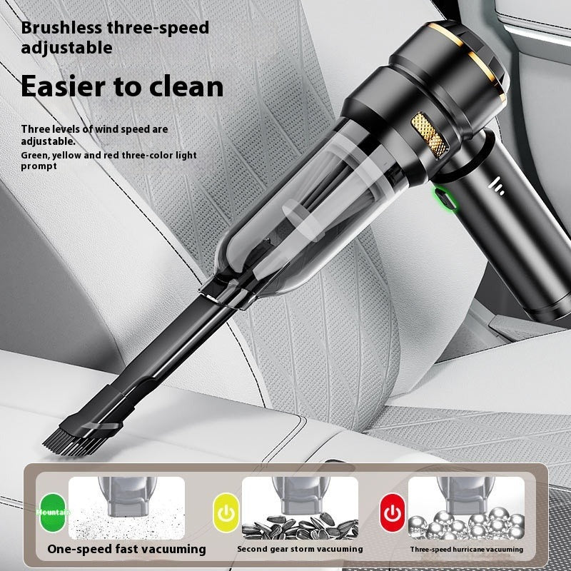 Mini Handheld Dual-Function Car Cleaner - Suction & Blowing