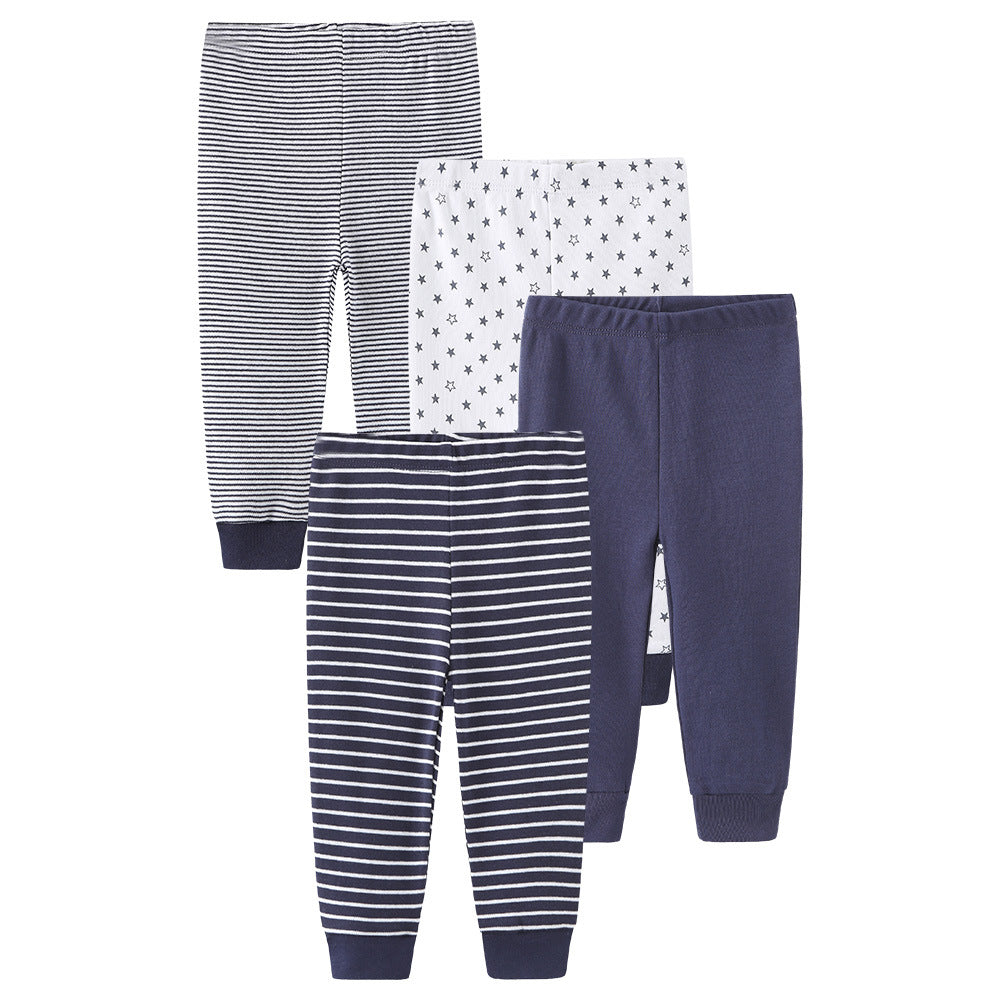 Kiddiezoom Baby Breathable Cotton Cuffed Pants Set