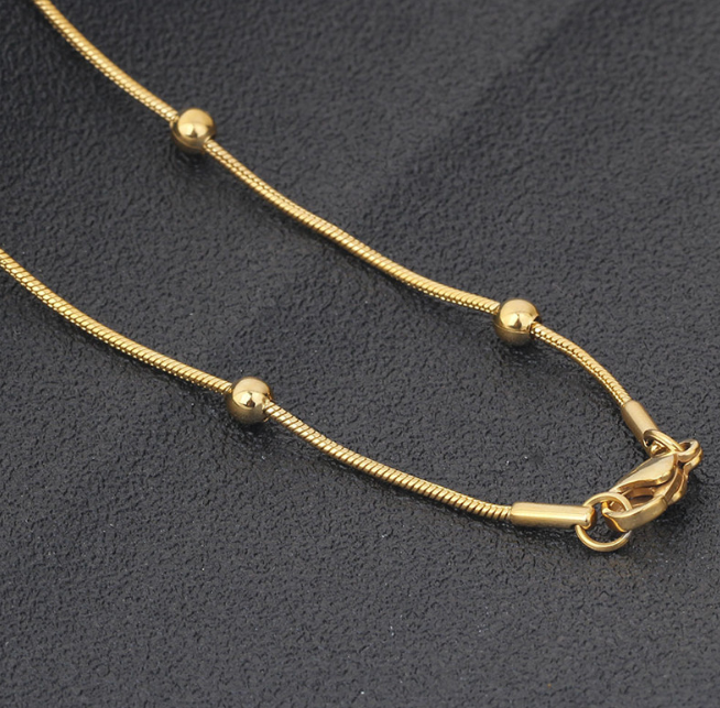 Gold Beaded Snake Chain - product image 3