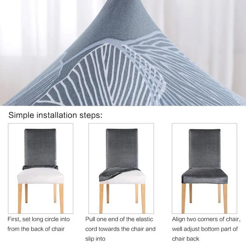 Geometric Pattern Stretch Chair Cover for Parties (1pc)