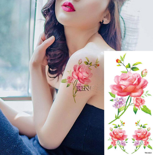 Flower Tattoo Stickers - Plum Blossom Design