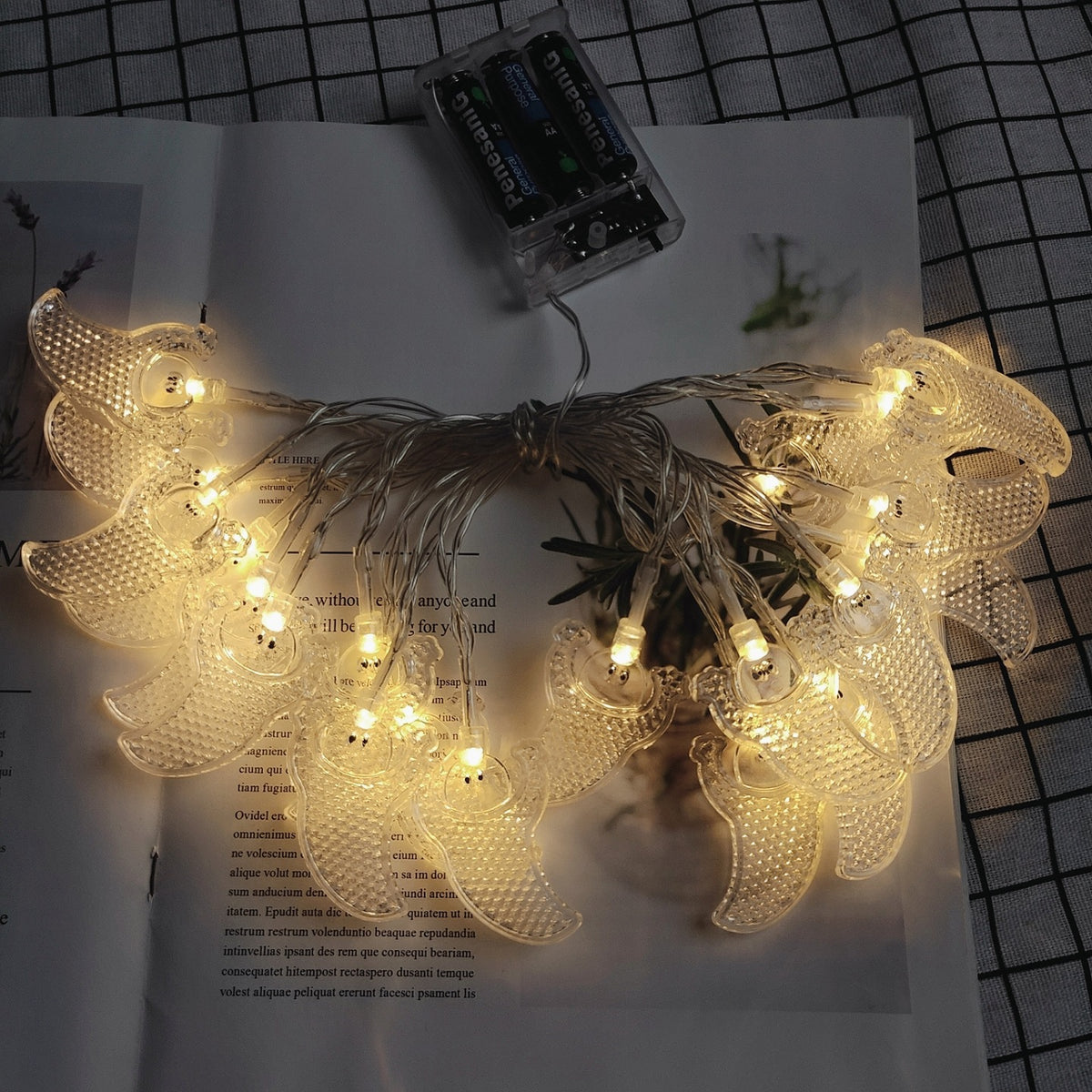 Halloween Pumpkin Lantern LED Ghost Bat String Lights