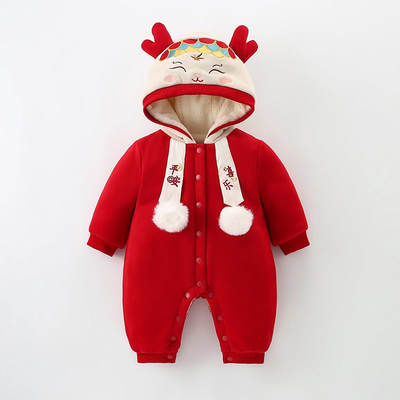 Winter Cotton-Padded Jumpsuits for Baby New Year