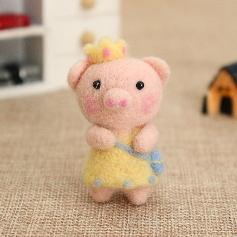 Beginner Wool Felt Pig Doll DIY Kit - product image 6