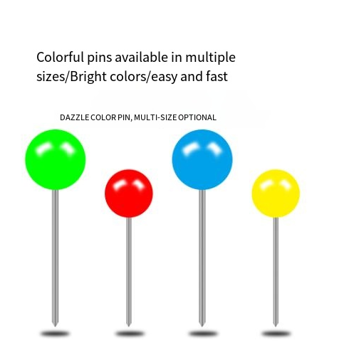 Fishing Gear Pearl Head Pins with Colorful Ball Heads