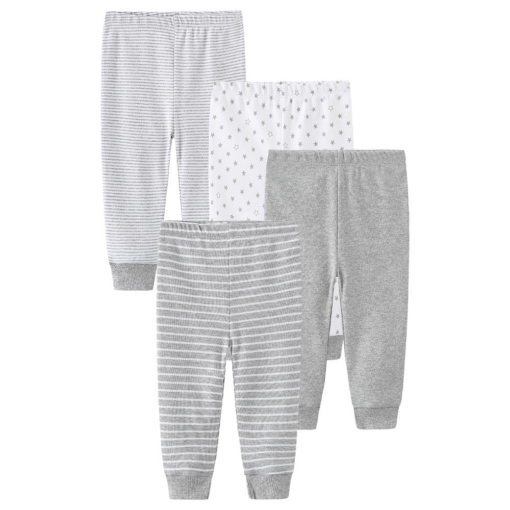 Kiddiezoom Baby Breathable Cotton Cuffed Pants Set