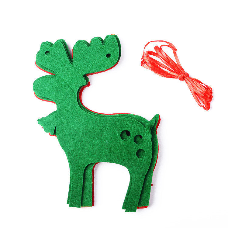 Christmas Triangle Banner Decoration with Letters
