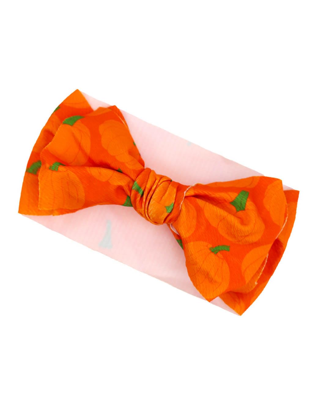 BBTDIN Thanksgiving Turban Turkey Headband Baby Girl Thanksgiving Bow Baby Turkey Headwear JHT10 (Orange Band Pumpkin)