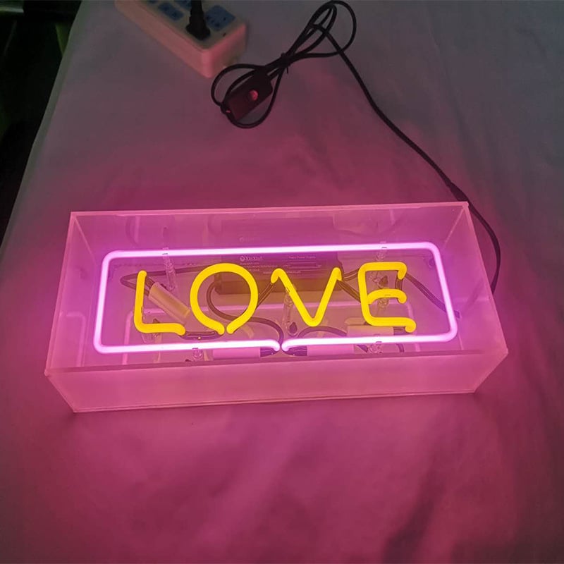 Acrylic Glass Neon Sign Light Box