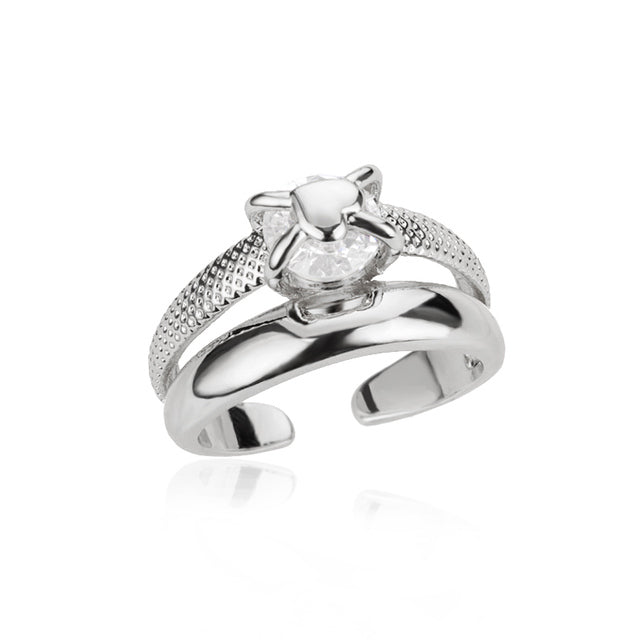 Retro Blue Zircon Trendy Personality Ring
