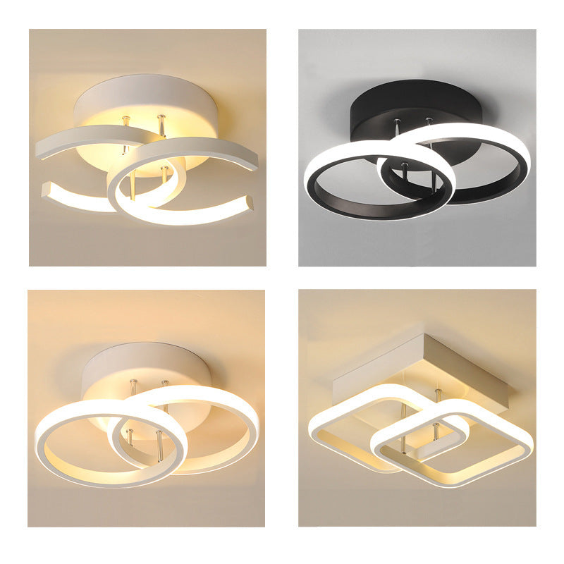 Modern LED Corridor Ceiling Light with Acrylic Design