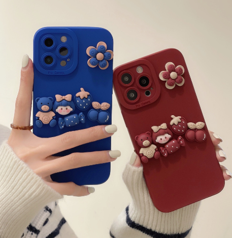 Cartoon New Year Silicone Skin Phone Case