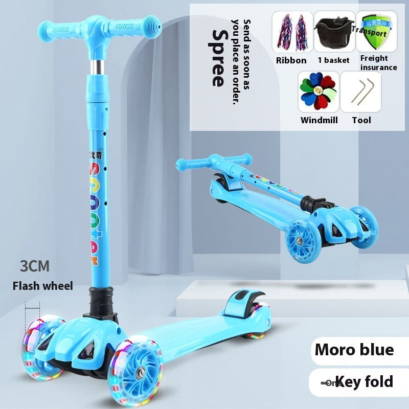 Kids Foldable Flash Wheel Scooter