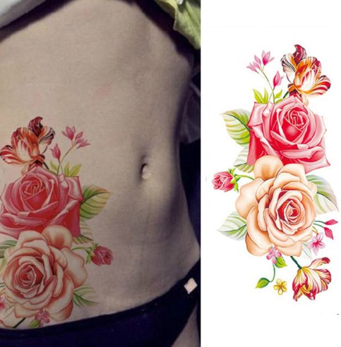 Flower Tattoo Stickers - Plum Blossom Design